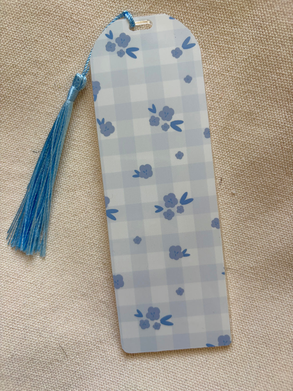 Bluebell Gingham Acrylic Bookmark