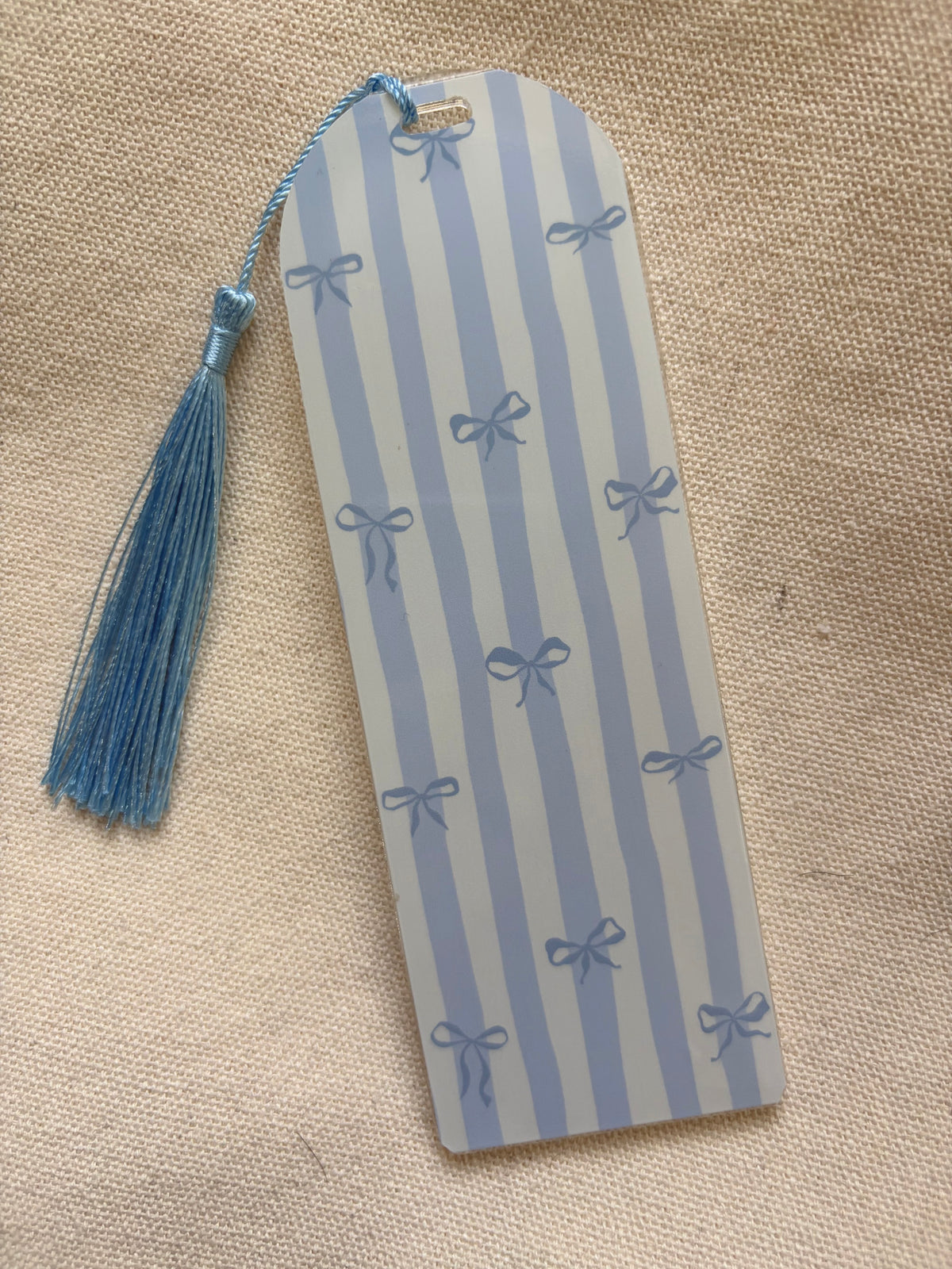 Blue Bows Acrylic Bookmark