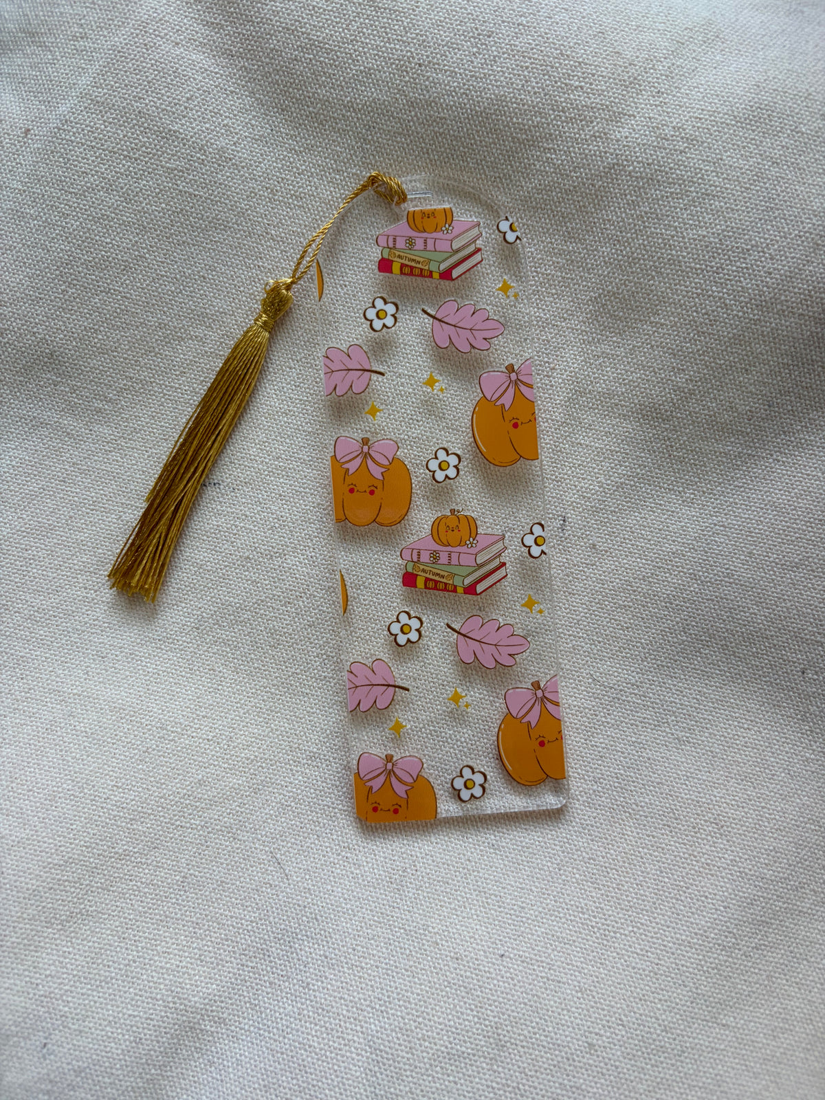 Pumpkin & Pages Acrylic Bookmark