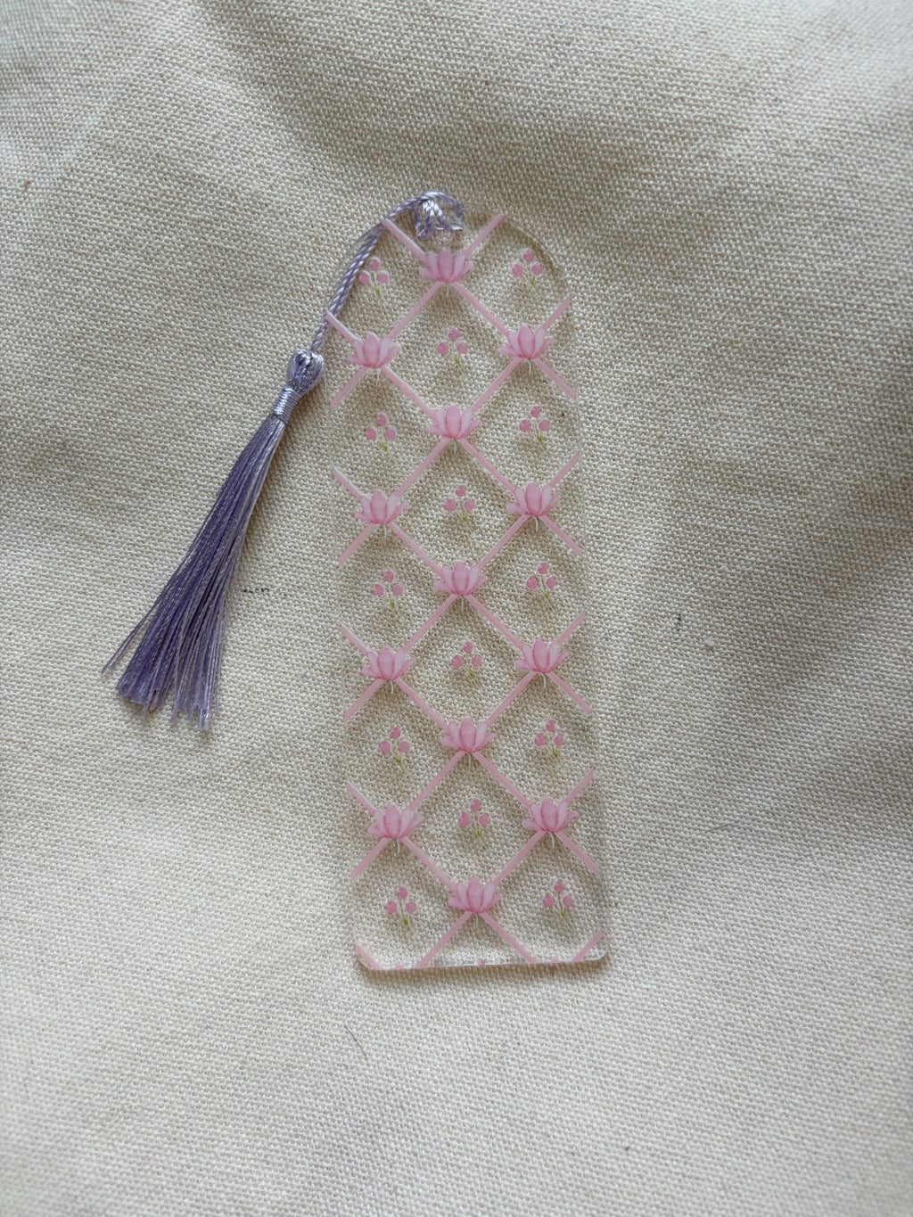 Pink Garden Acrylic Bookmark
