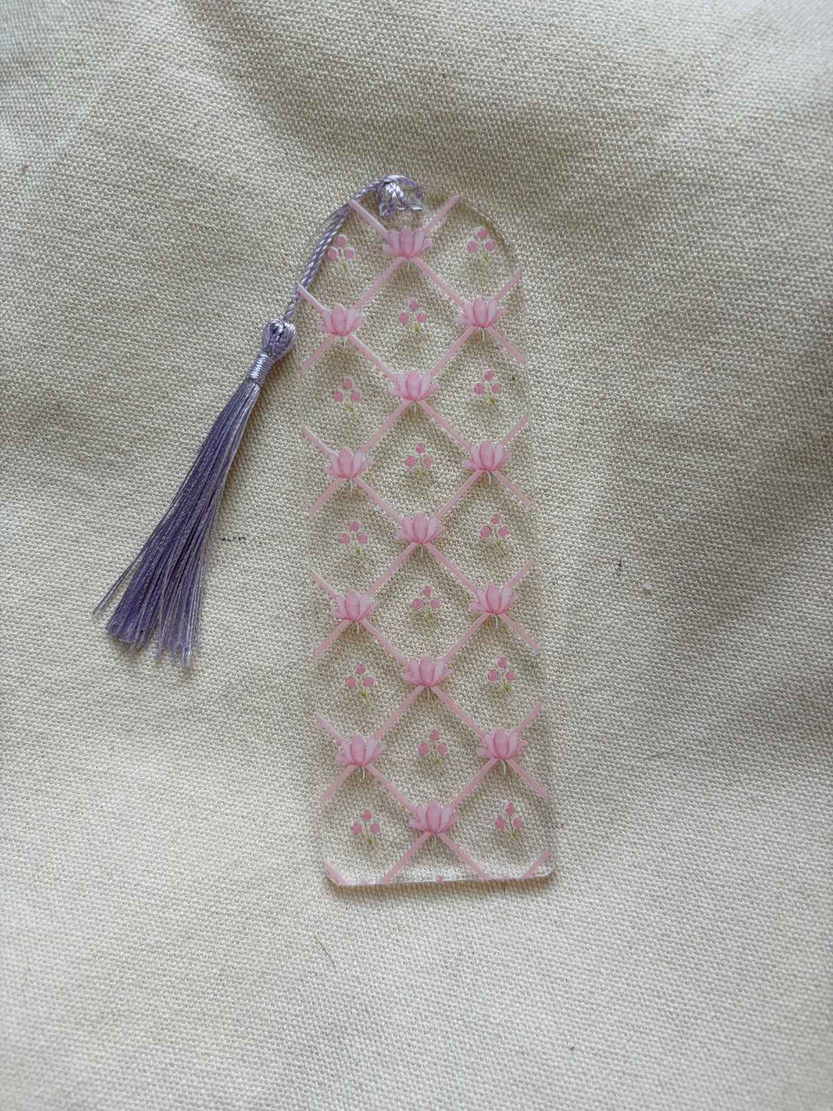 Pink Garden Acrylic Bookmark