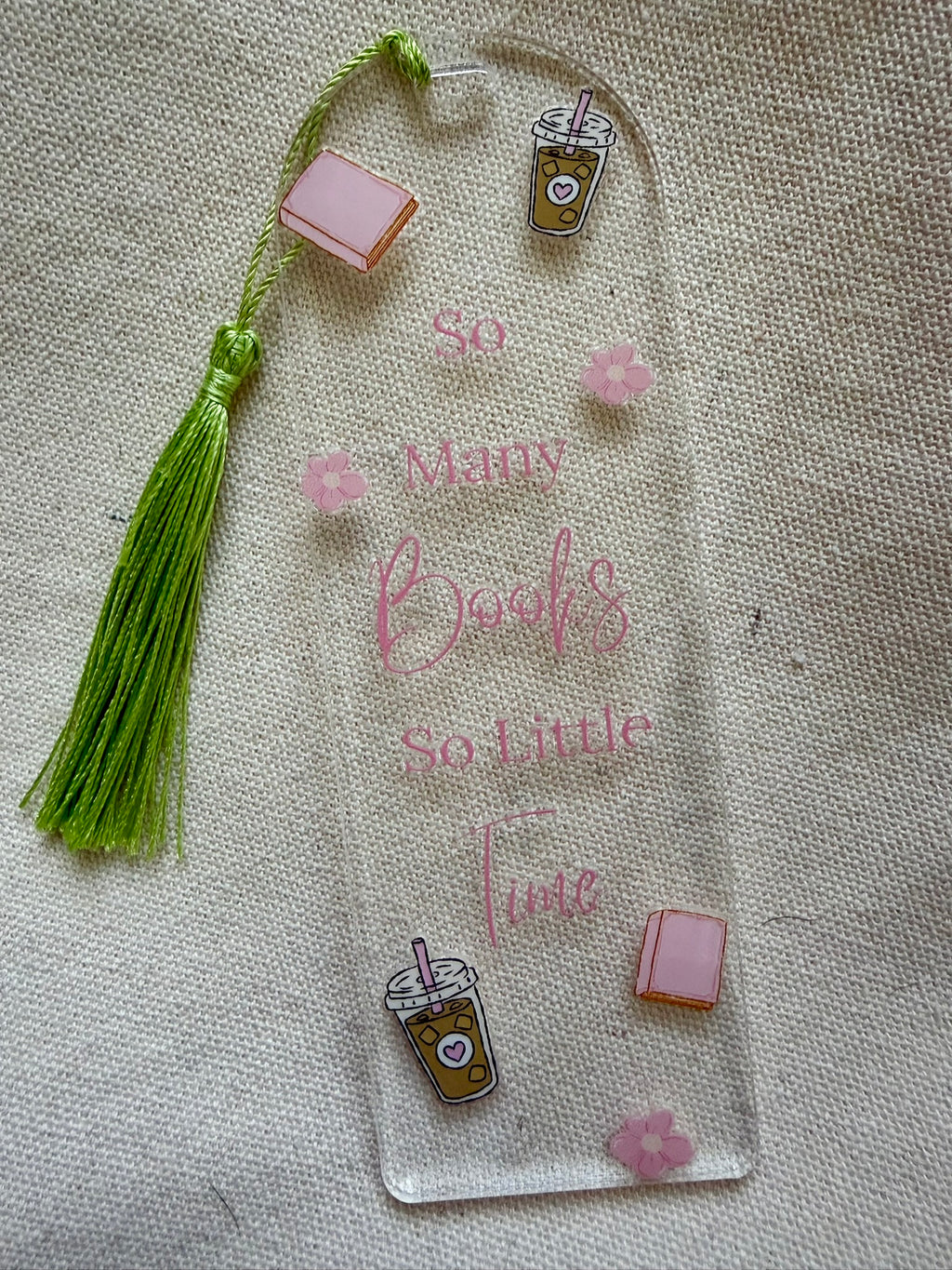 So Many Books Acrylic Bookmark